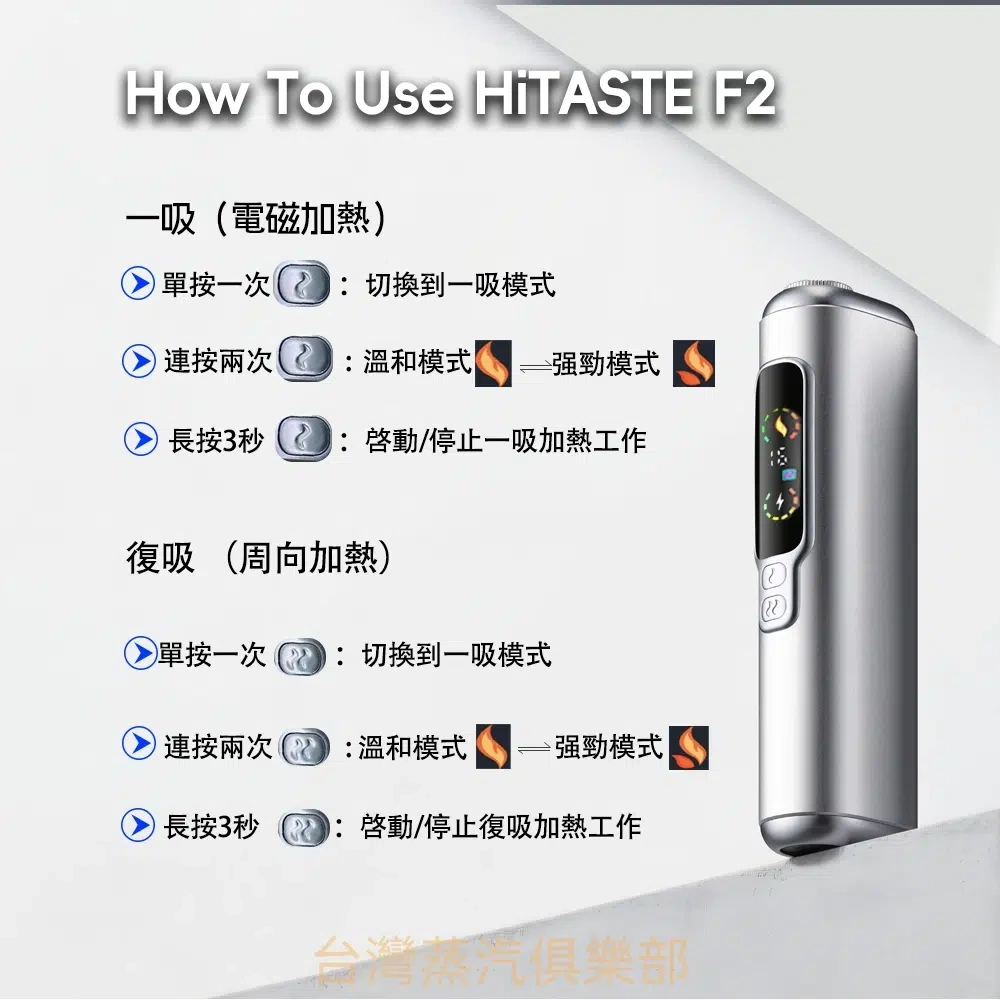 HITASTE F2 加熱煙機 細節 1-沐研精選加熱菸配件